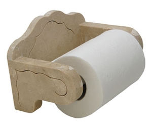 Paper Holder with Travertine