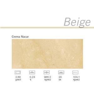 Crema Nacar Marble Slabs & Tiles, Spain Beige Marble