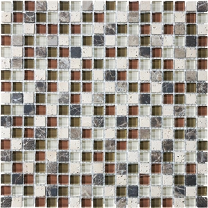 Cabernet Glass Stone Blend Mosaics