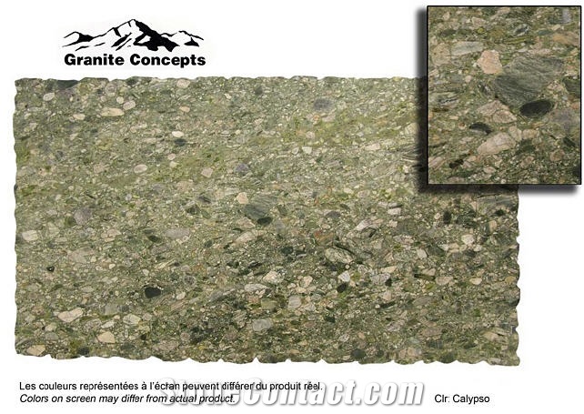 Calypso Green Granite Slabs & Tiles, Brazil Green Granite