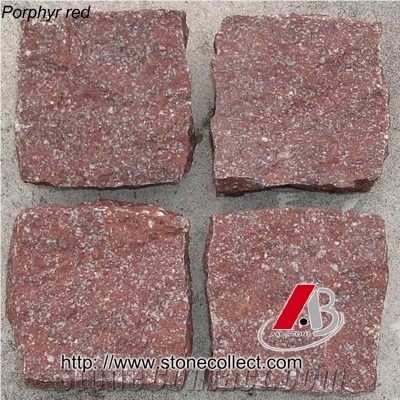 Porphyr Red Cubestone, Cobble Stone