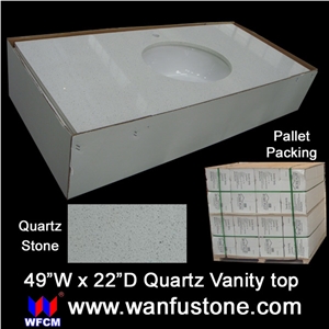White Quartz Stone Vanity Top