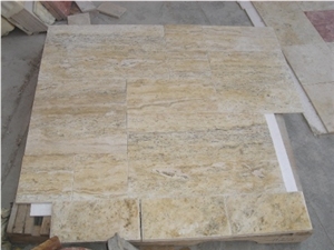 Lemon Travertine Slabs & Tiles, Iran Yellow Travertine