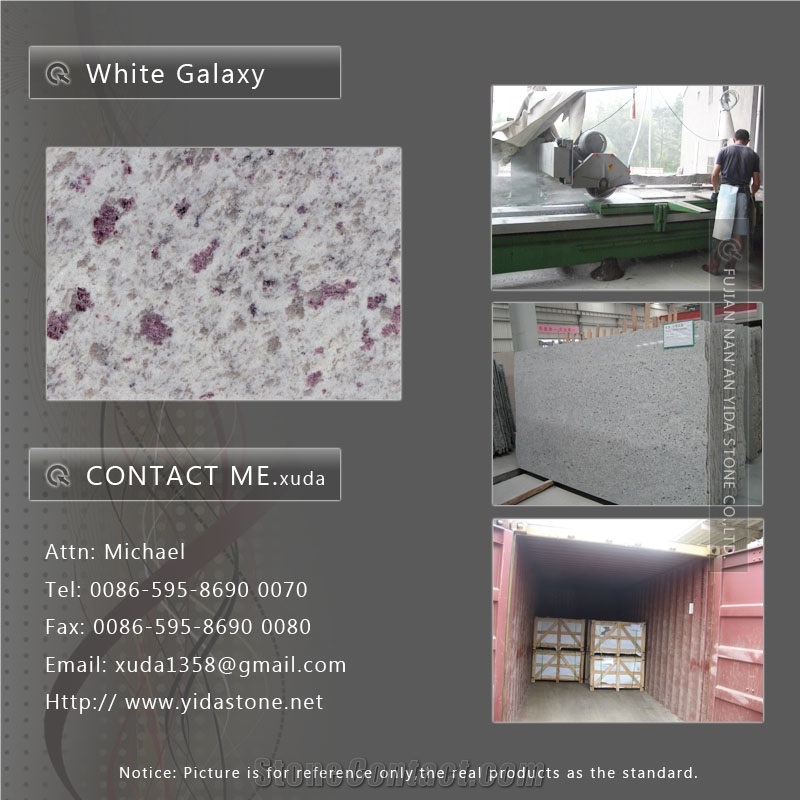 China White Galaxy Granite Slabs & Tiles
