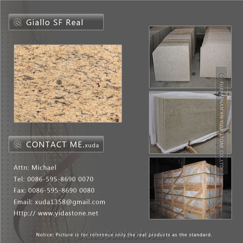 Giallo Sf Real Granite Slabs & Tiles