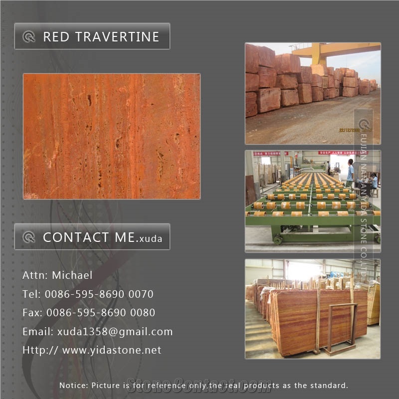 Rosso Travertine Slabs & Tiles