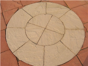 Beige Sandstone Paving Circle