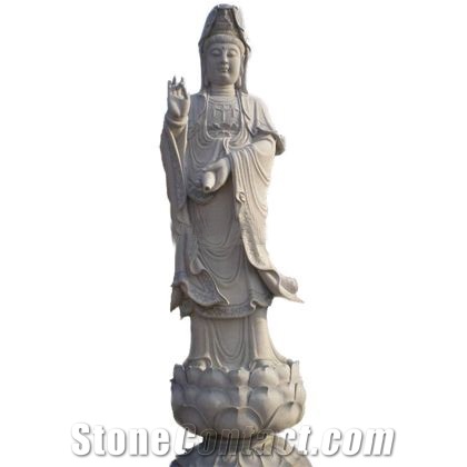 Beige Marble Religious Sculpture,Aisan Style Human Abstract Sculptures