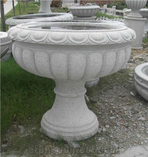 Grey Granite Flowerpot
