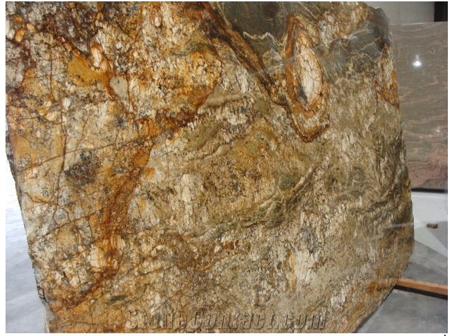 Golden Ray Granite Slabs, Brazil Yellow Granite