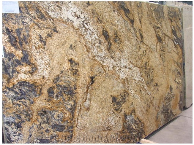 Juparana Magma Gold Granite Slab