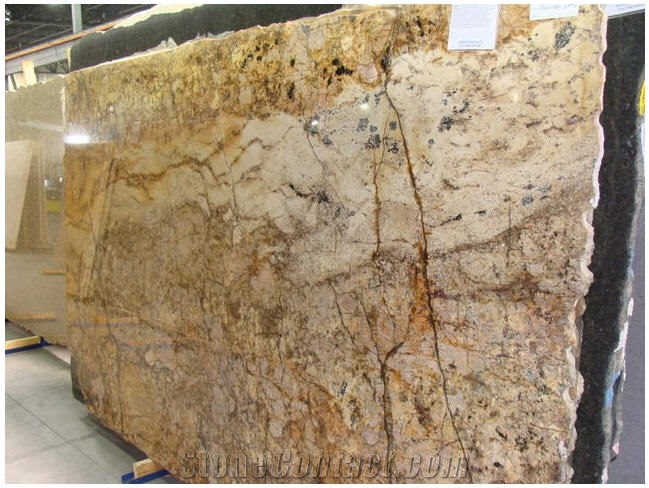 Mascarello Granite Slab, Brazil Yellow Granite