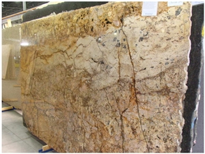 Mascarello Granite Slab, Brazil Yellow Granite