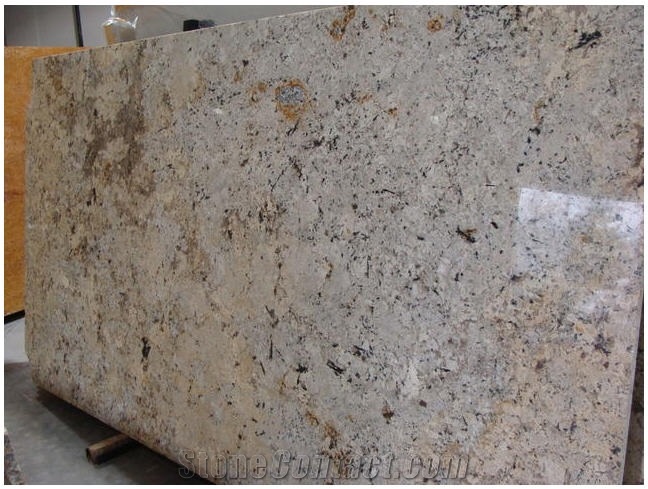 Silver Moon Granite Slab, India White Granite