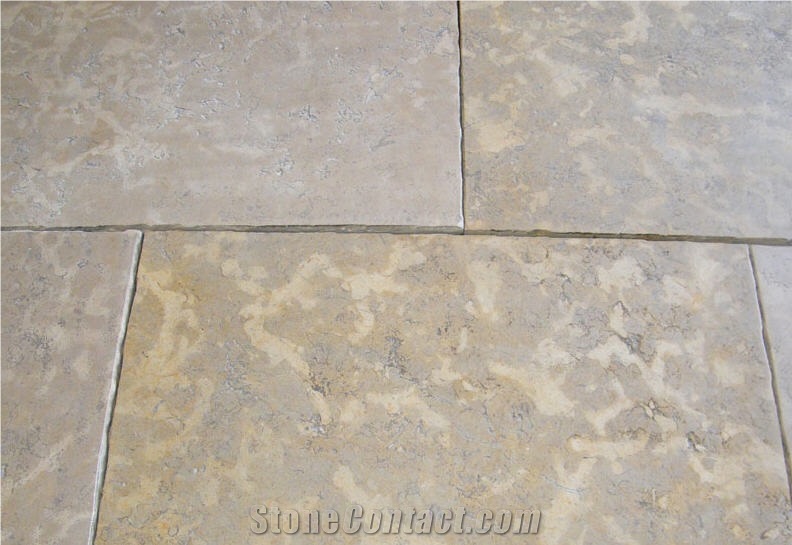 Massada Gold Antiqued Floor Tiles, Limestone