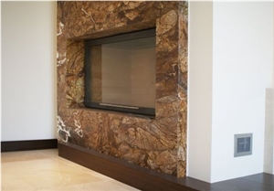 Rain Forest Brown Fireplace