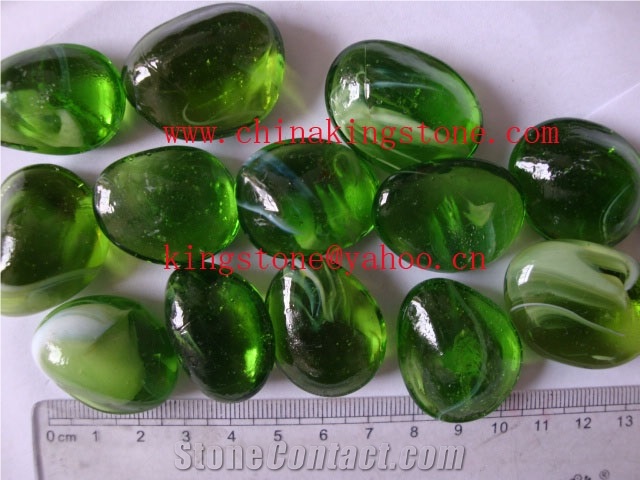 Green Glass Pebbles