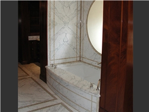 Marble Bath Design, Bianco Carrara White Marble