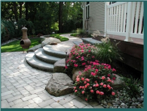 Tumbled Paver Walkway and Patio