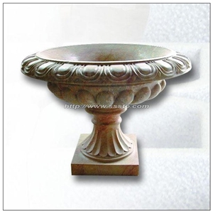 Carved Stone - Flowerpot