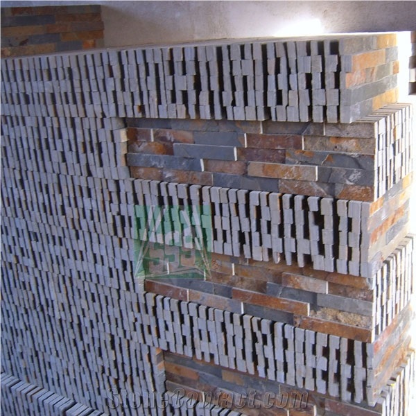 Stacked Slate Tiles Wall Cladding Slate Natural Sl