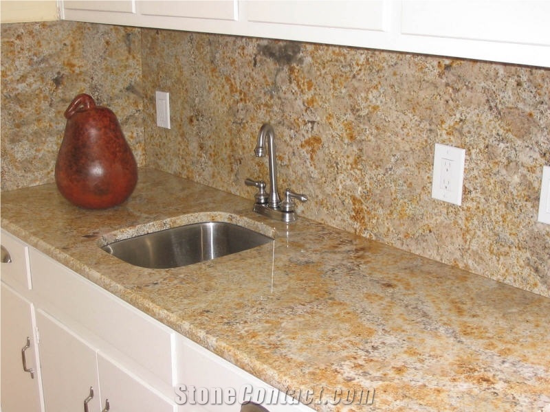 Golden Crystal Granite Countertop Yellow Granite Countertop From