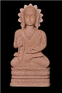 Beige Sandstone Buddha Statue India