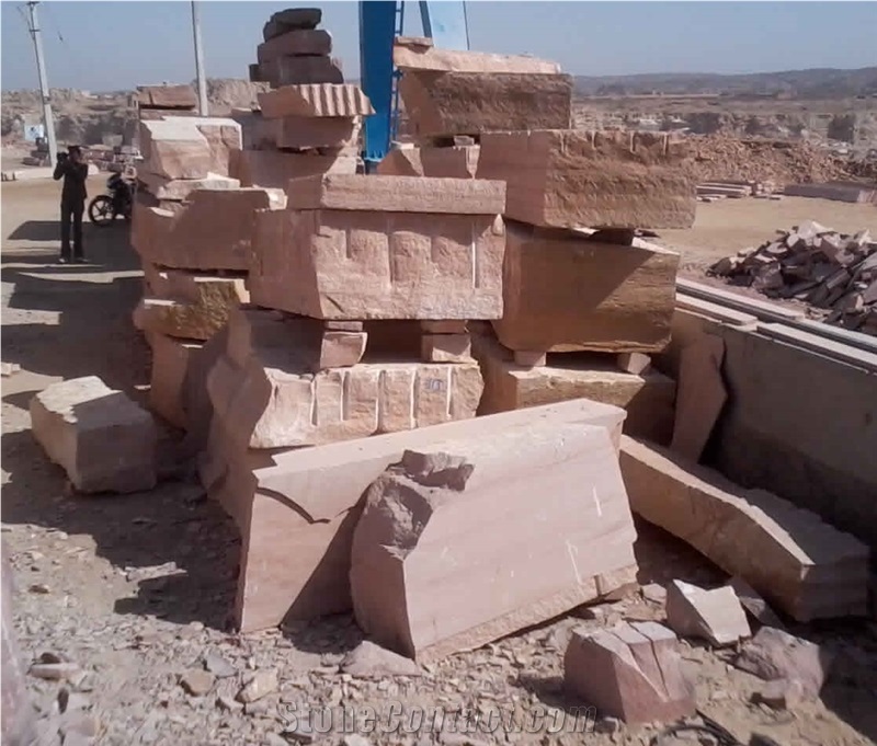 Jodhpur Pink Sandstone Raw Blocks India