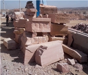 Jodhpur Pink Sandstone Raw Blocks India