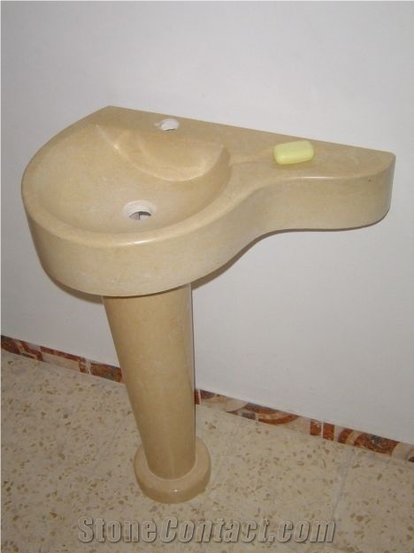 Jerusalem Gold Bathroom Pedestal Sink