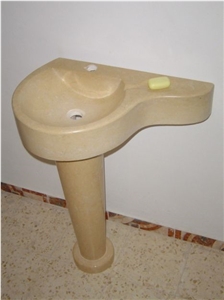 Jerusalem Gold Bathroom Pedestal Sink