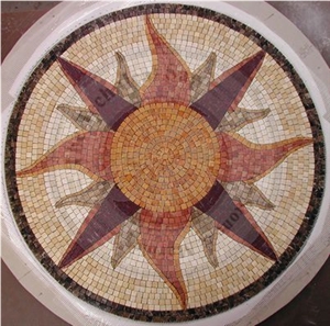 Jerusalem Stone Mosaic Medallion