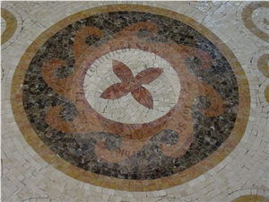 Jerusalem Stone Mosaic Medallion