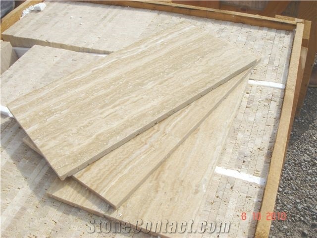 Travertino Romano Vein Cut Tiles, Beige Travertine Tiles & Slabs