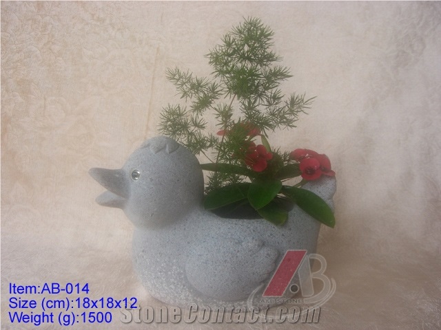 Granite Stone Flowerpot AB-014