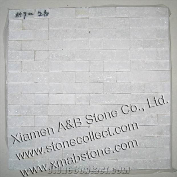 White Quartzite Mosaic Tiles MT-26