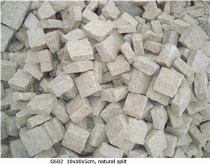 G682 Granite Cubic/Cube Stones, Split Face Cobble Stone for Exterior Stone,Landscaping Stone
