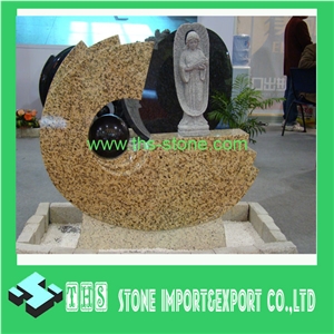 Crystal Yellow Granite Monument & Tombstone