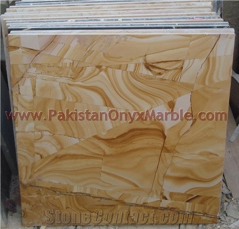 Teak Wood Marble Tiles, Pakistan Yellow Marble