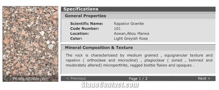 Pearl Aswan Granite Slabs & Tiles, Egypt Pink Granite