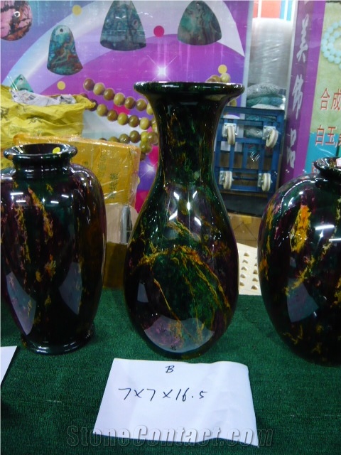 Multicolor Jade Vase,Home Decor