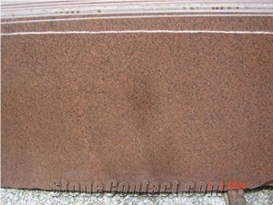Classic Red Grain Granite Slab, China Red Granite