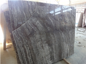Silver Travertine Slabs, Iran Grey Travertine