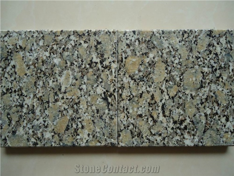 New Giallo Fiorito Granite Tile, Brazil Yellow Granite