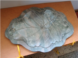Stone Tea Tray, Green Granite Artifacts, Handcrafts