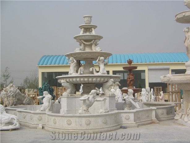 Shangrila White Marble Fountain