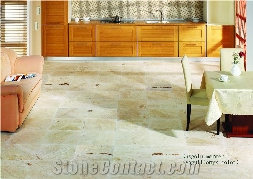 Light Travertine Floor Tile Sea Gull, Ivory Floor Tiles Design