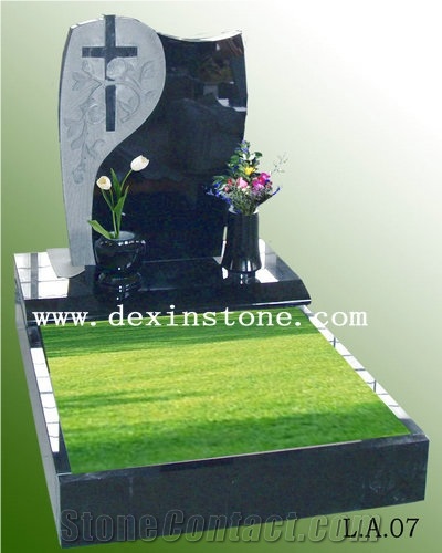 European Style Tombstone with Cross
