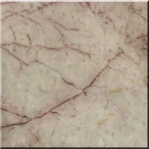 Cyan Red Cream Marble Slab Tile