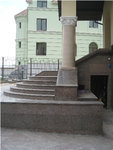 Granit Stage Flower Of Ukraine, Pink Granite Column